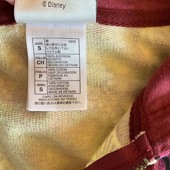 Disneyland Resort Peace Mickey Mouse Zip Up Hoodie Peplum Jacket Size S - Picture 12 of 13